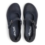 New Feet Mørkeblå Ballerina med velcro - Billede 3