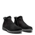 New Feet Sort Støvle Ruskind 2 Lynlåse