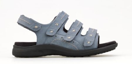 Sandal blå str.43 m/3 velcro-remme