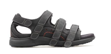 Sandal Sort m/3 velcro-remme