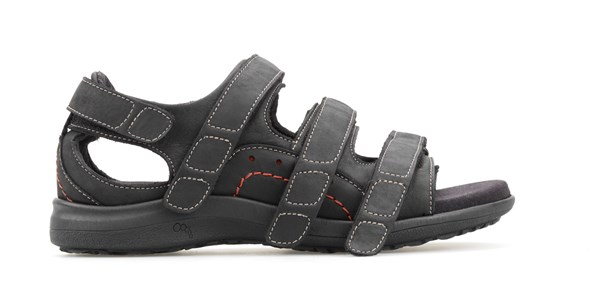 nf7128-sort Sandal Sort m/3 velcro-remme - Billede 1