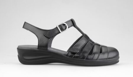 Sandal Sort str.42 lukket m/spænde