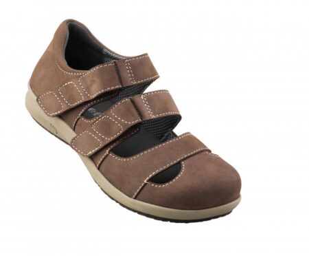 Sandal Brun str.36 lukket m/velcro