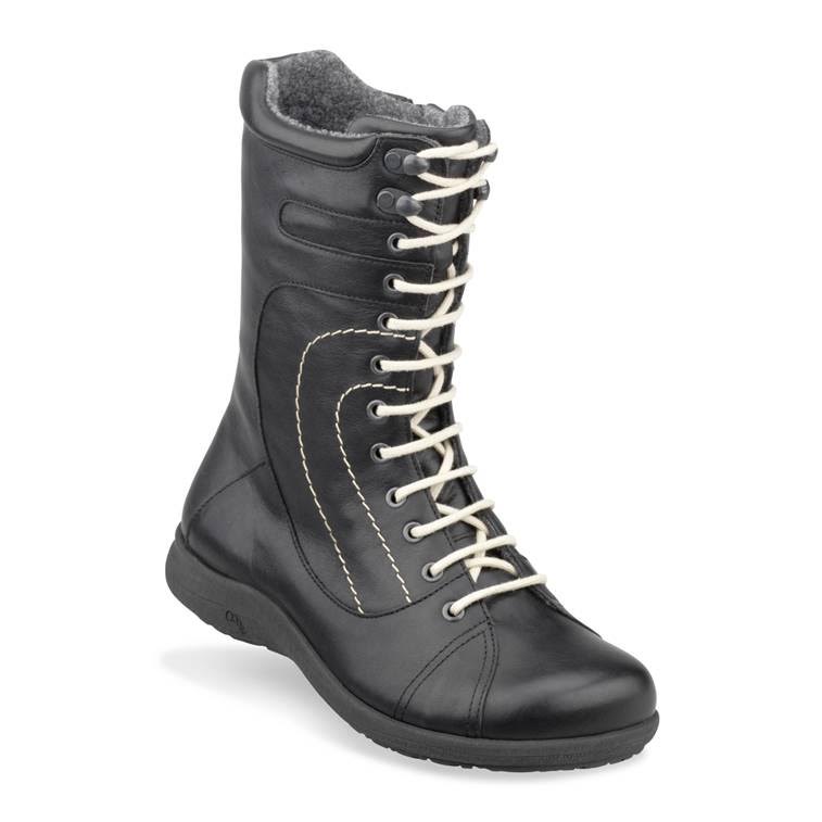 nf9286-1-1 Støvle Sort m/snøre - Billede 1