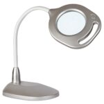UDGÅET Gulv og Bordlampe Sølv m/LED - Billede 2