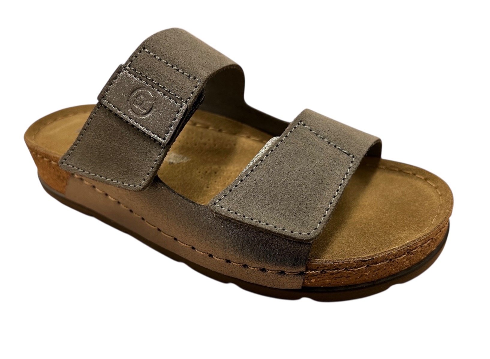 r5413-83-xx Rohde Læderslipper Grafit Med 2 Remme - Billede 1