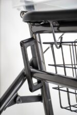 Rollator Grå med stokkeholder og kurv - Billede 2