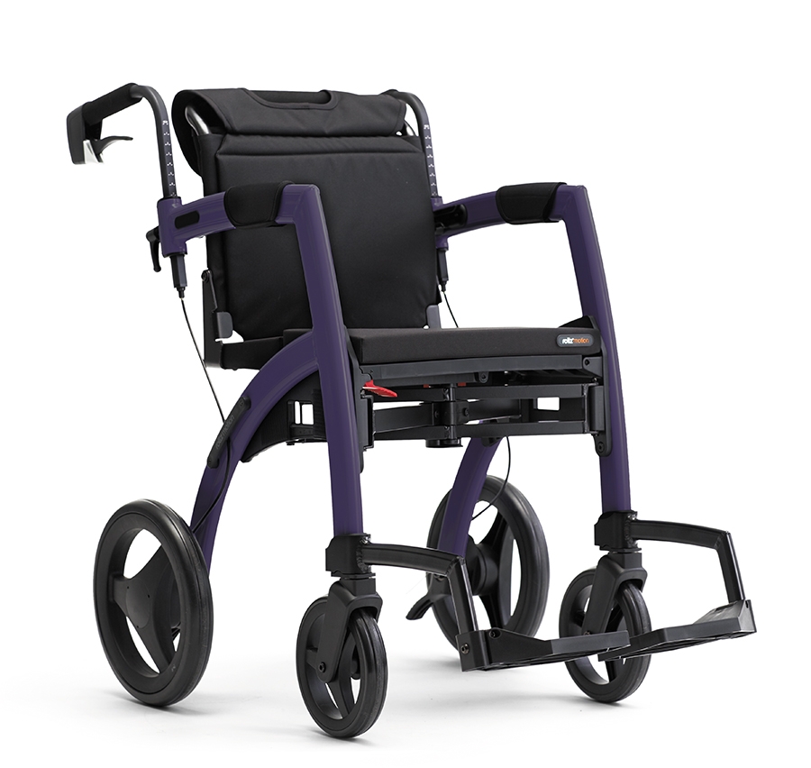 roll_motion_wheelchair_purplewhiteback_web Rollz Kørestol og Rollator Mørk Lilla - Billede 1