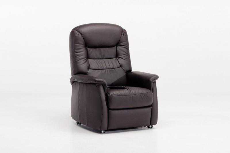 rv100804 Hvilestol sort læder m.motor - Billede 1