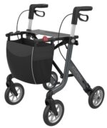 Rollator Space Koksgrå Med Softhjul - Billede 2