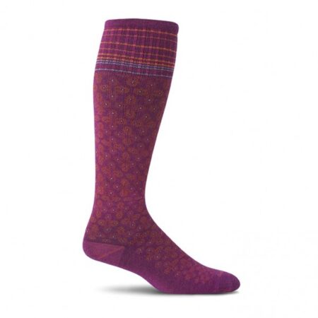 Dame Sockwell Strømpe Floral Pindot Violet