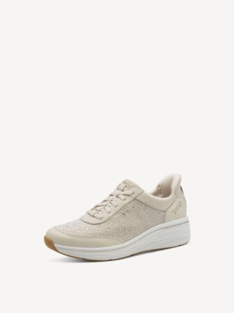 Tamaris Ivory Step-in Sneaker Textil Og Læder