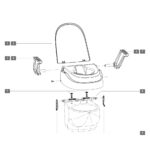 Toiletforhøjer m/armlæn og brædt - Billede 3