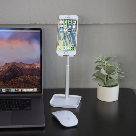 Telefonstander Justerbar Hvid