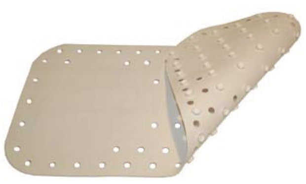 vr7480 Bademåtte Hvid 74x34cm Skridsikker - Billede 1