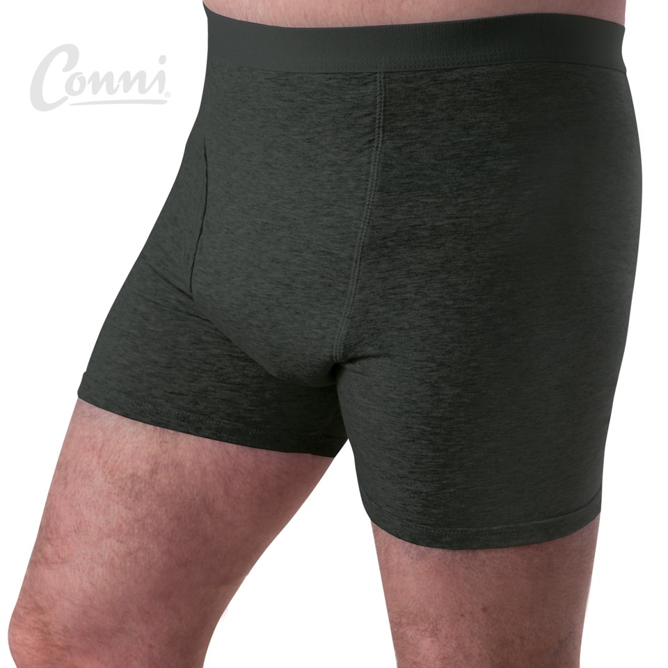 Boxershorts inkontinens herre sort