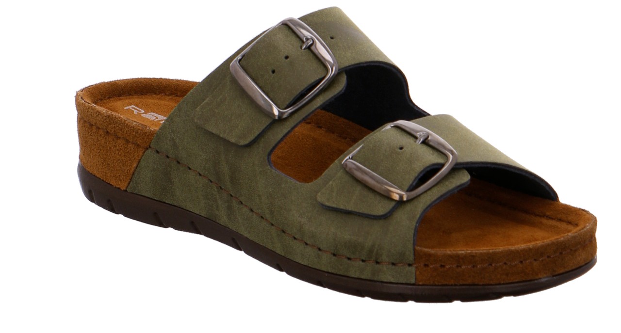 Rohde Sandal Oliven Nubuck Læder