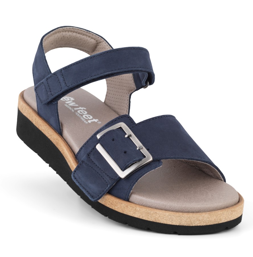 New Feet Mørkeblå Sandal Nubuck