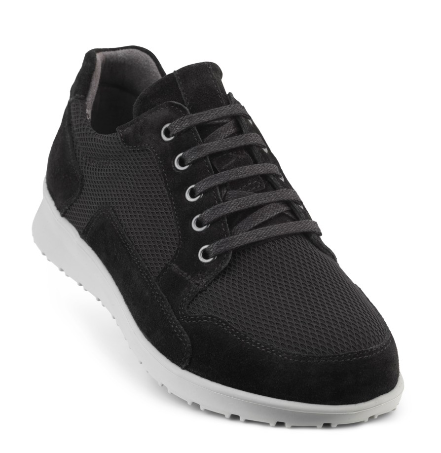 New Feet Sort Sko Textil m. Stretch