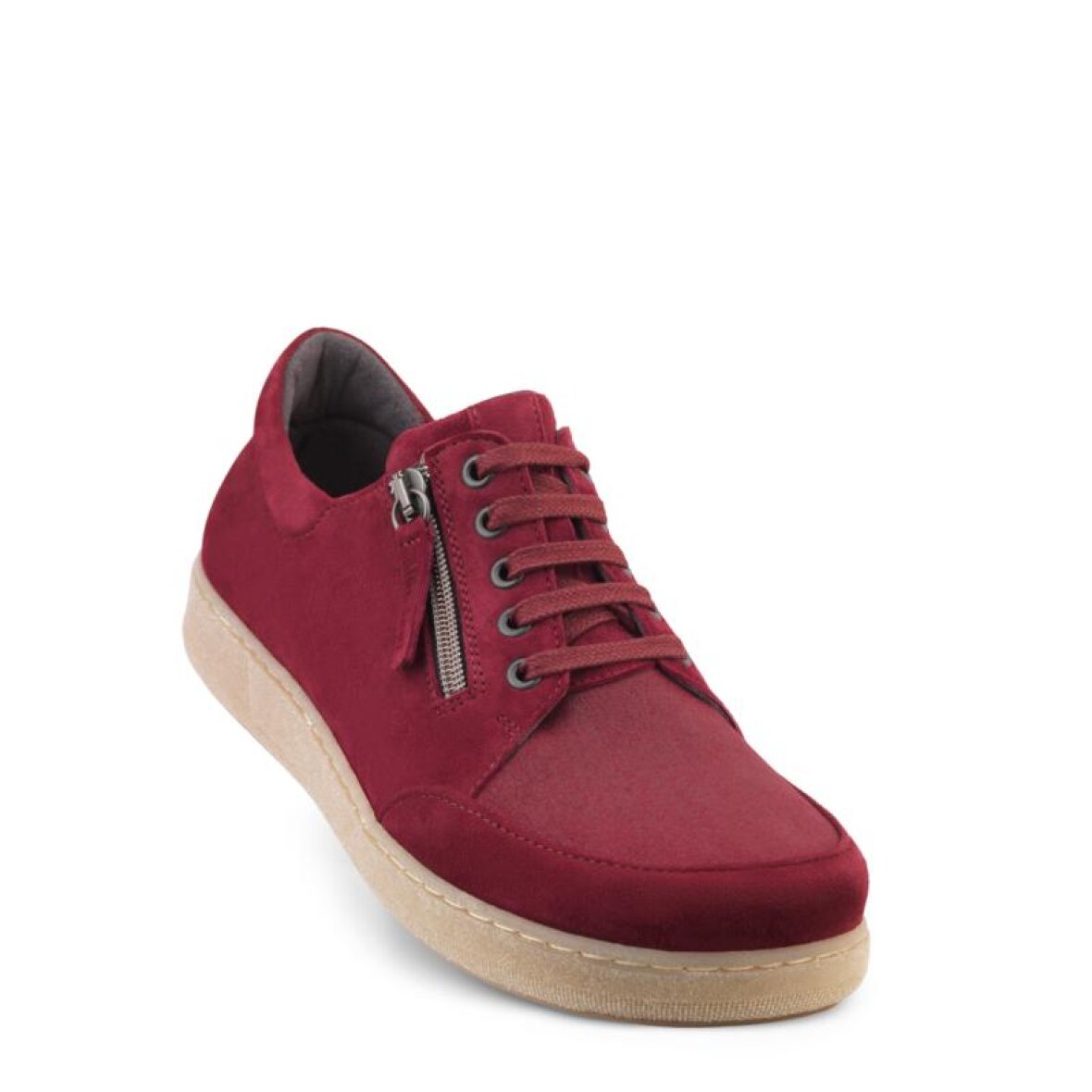 New Feet Sko Bordeaux Ruskind Stretch