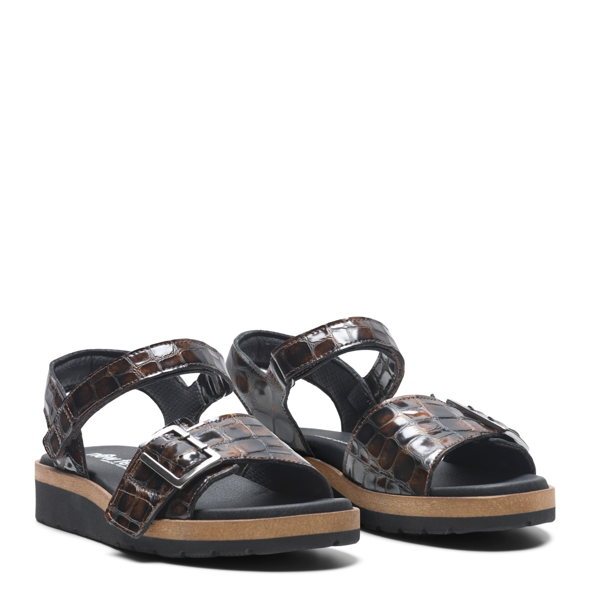 New Feet Brun Kalveskind Sandal