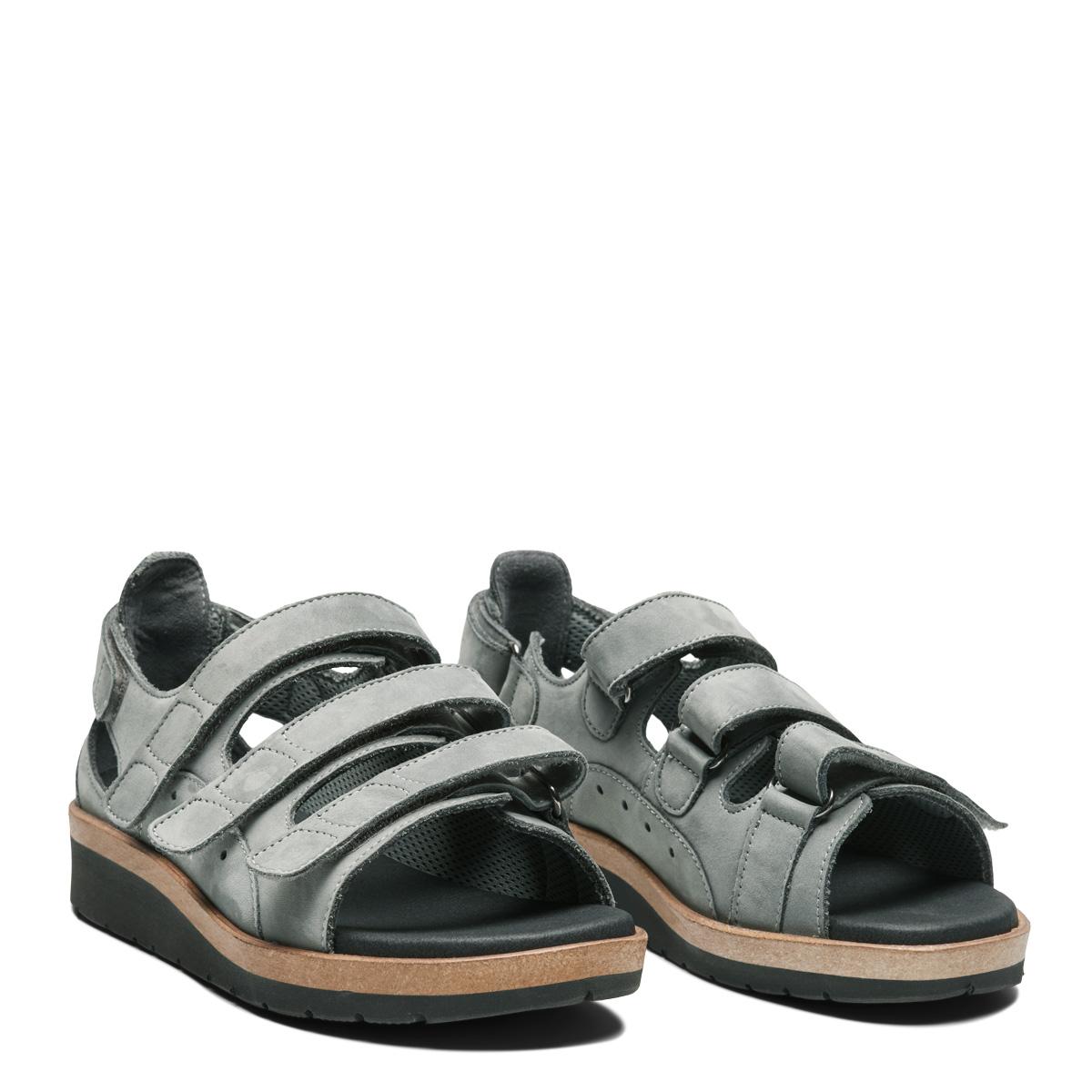 New Feet Grå Sandal Med Hælkappe