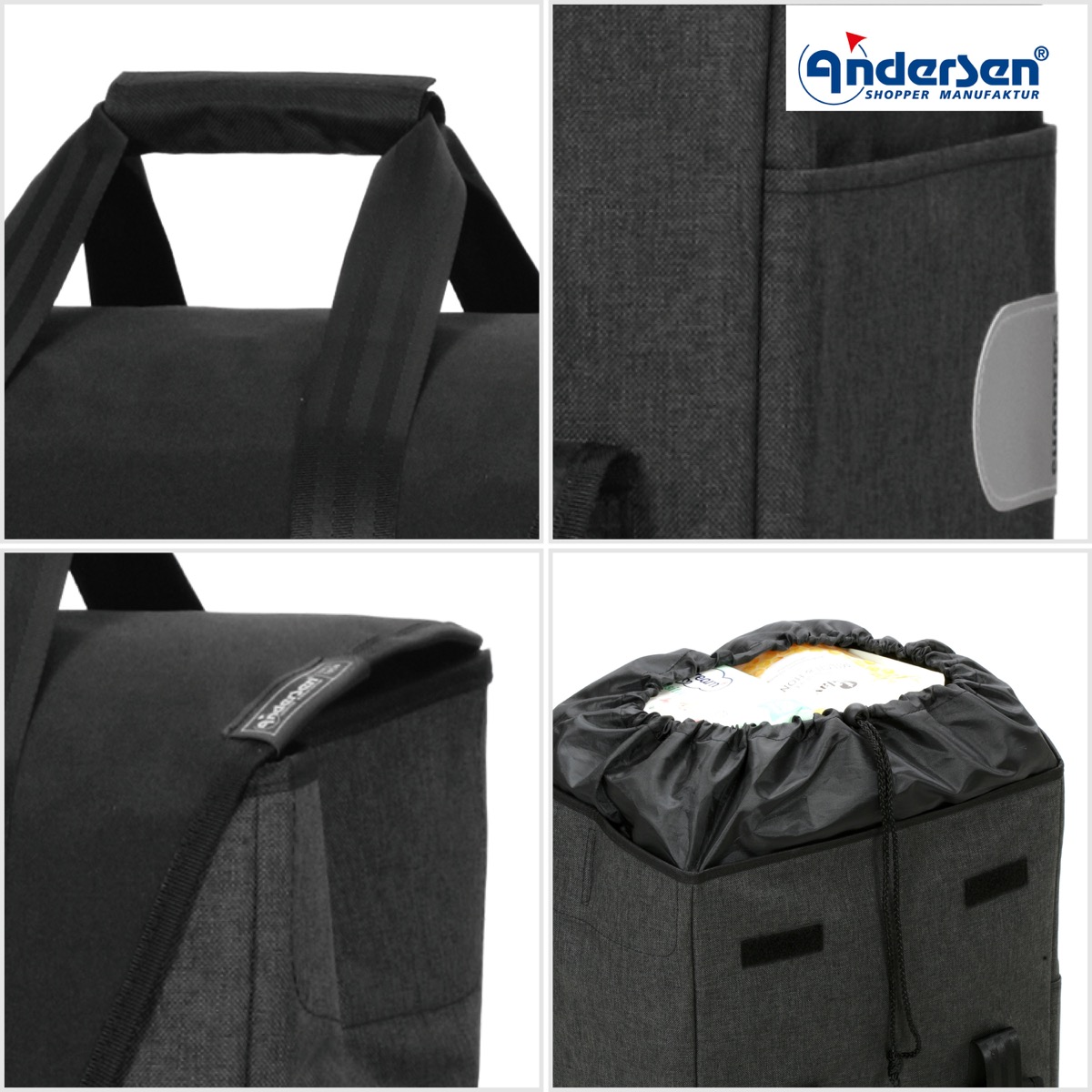 Andersen Quattro Shopper Senta Black 2.0 - Billede 6