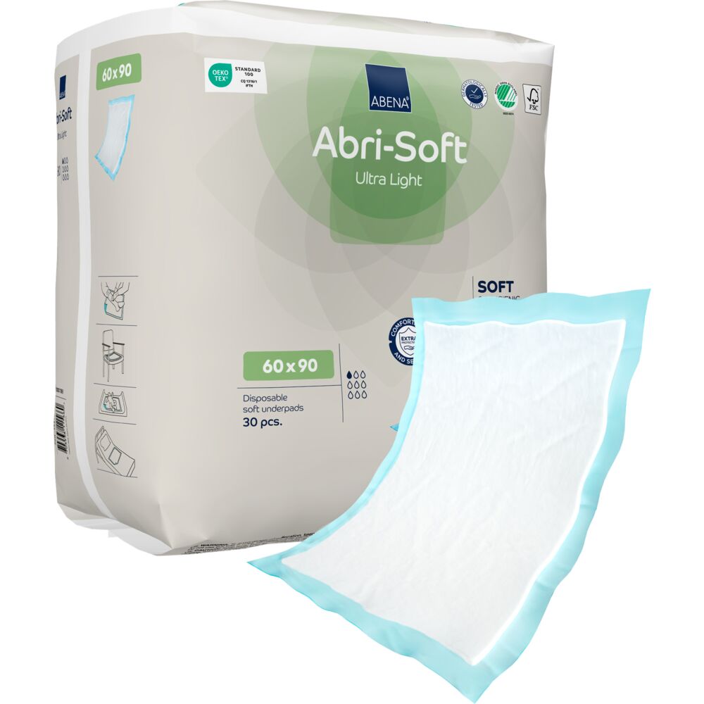 ABENA Abri-Soft Ultra Light, 60x90cm, 30 stk. underlag