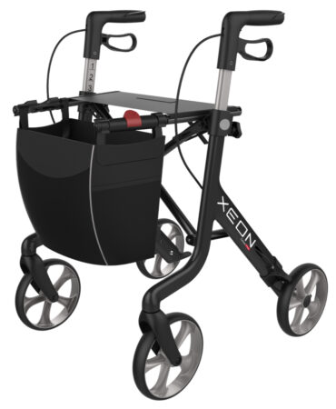 Rollator Xeon Space Kulfiber Sort